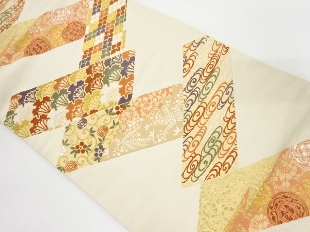 花古典柄織り出し名古屋帯